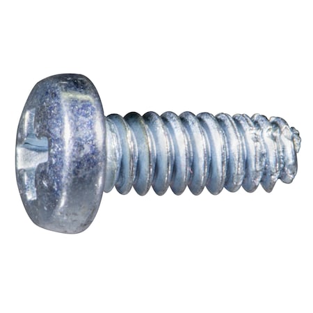 Sheet Metal Screw, #4 X 5/16 In, Zinc Plated Steel Pan Head Phillips Drive, 25 PK